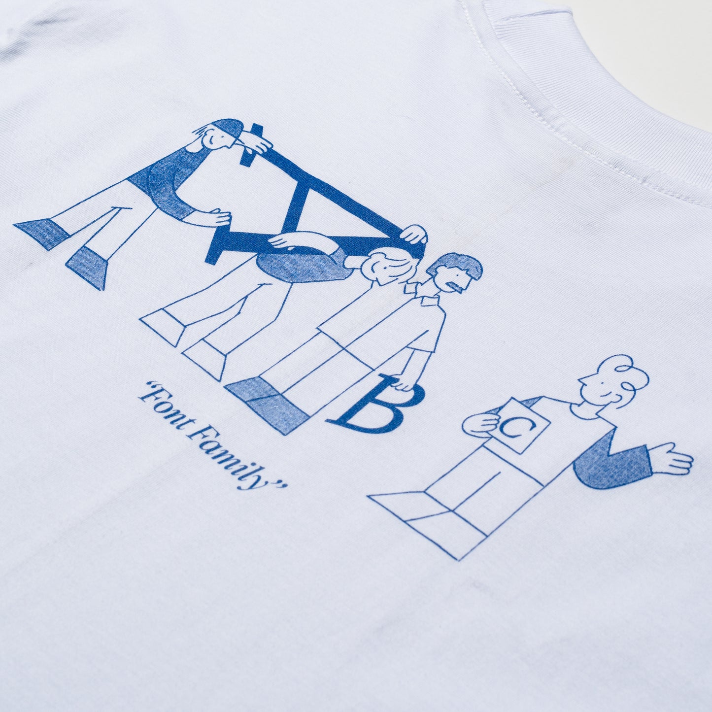 Font Family T-shirt - White