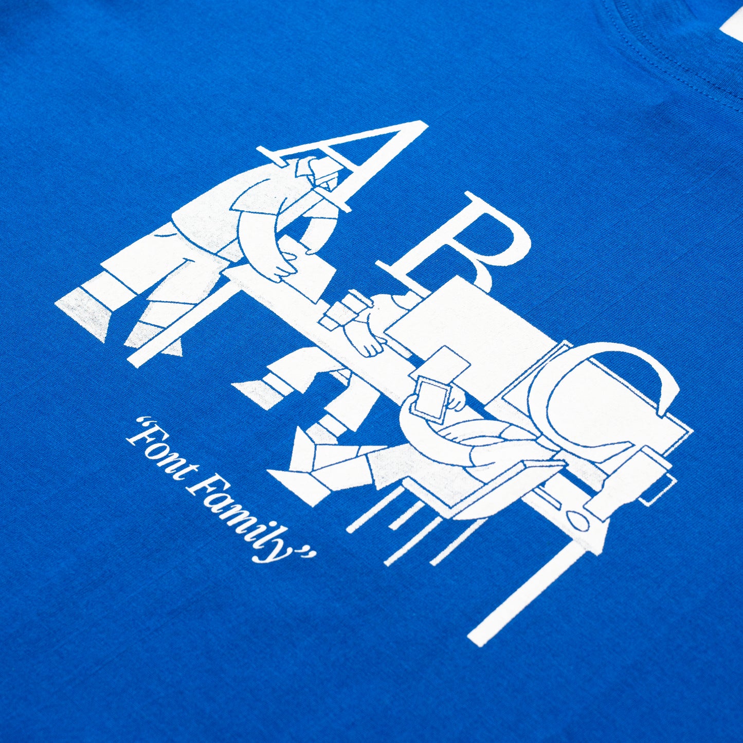 Font Family T-Shirt - Blue