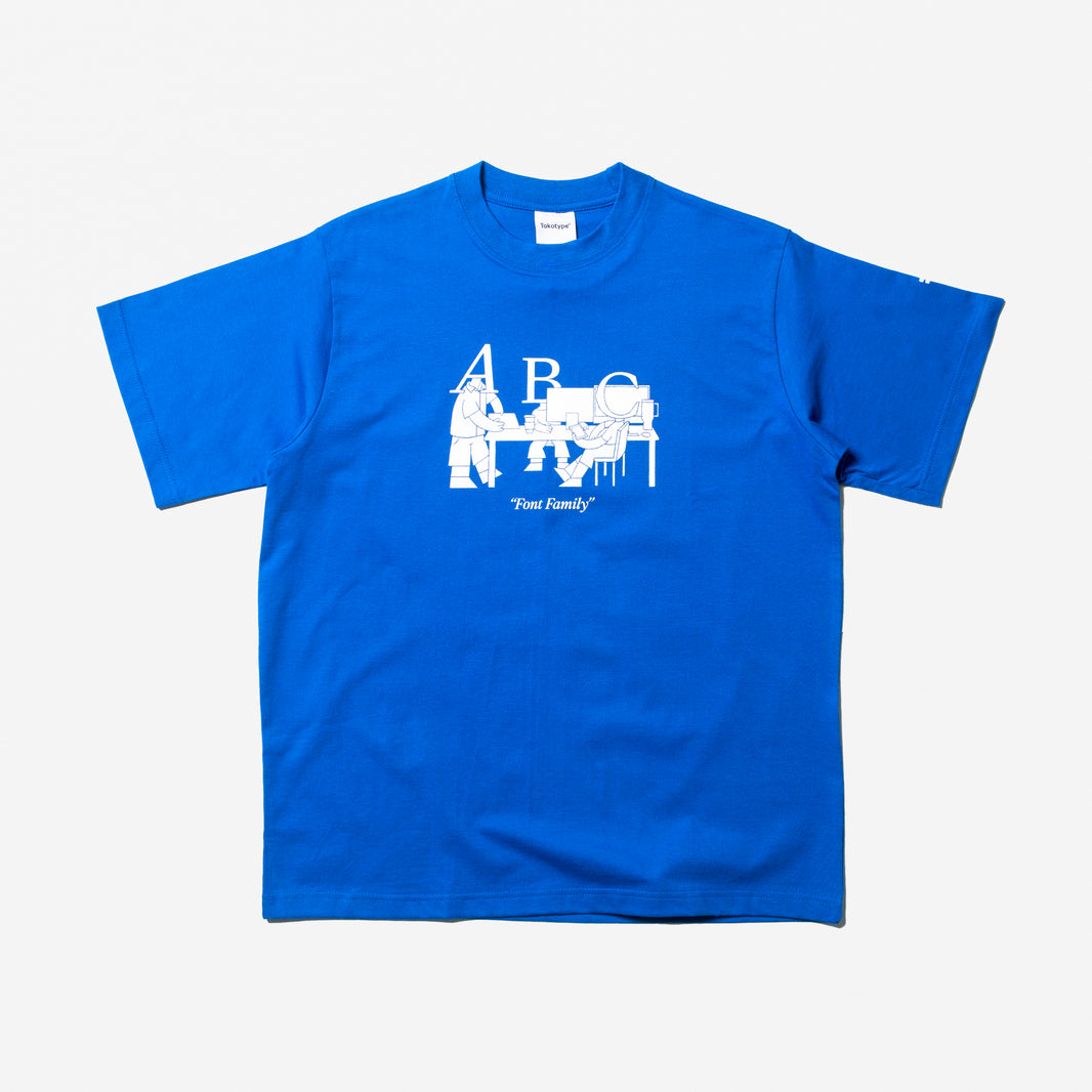 Font Family T-Shirt - Blue