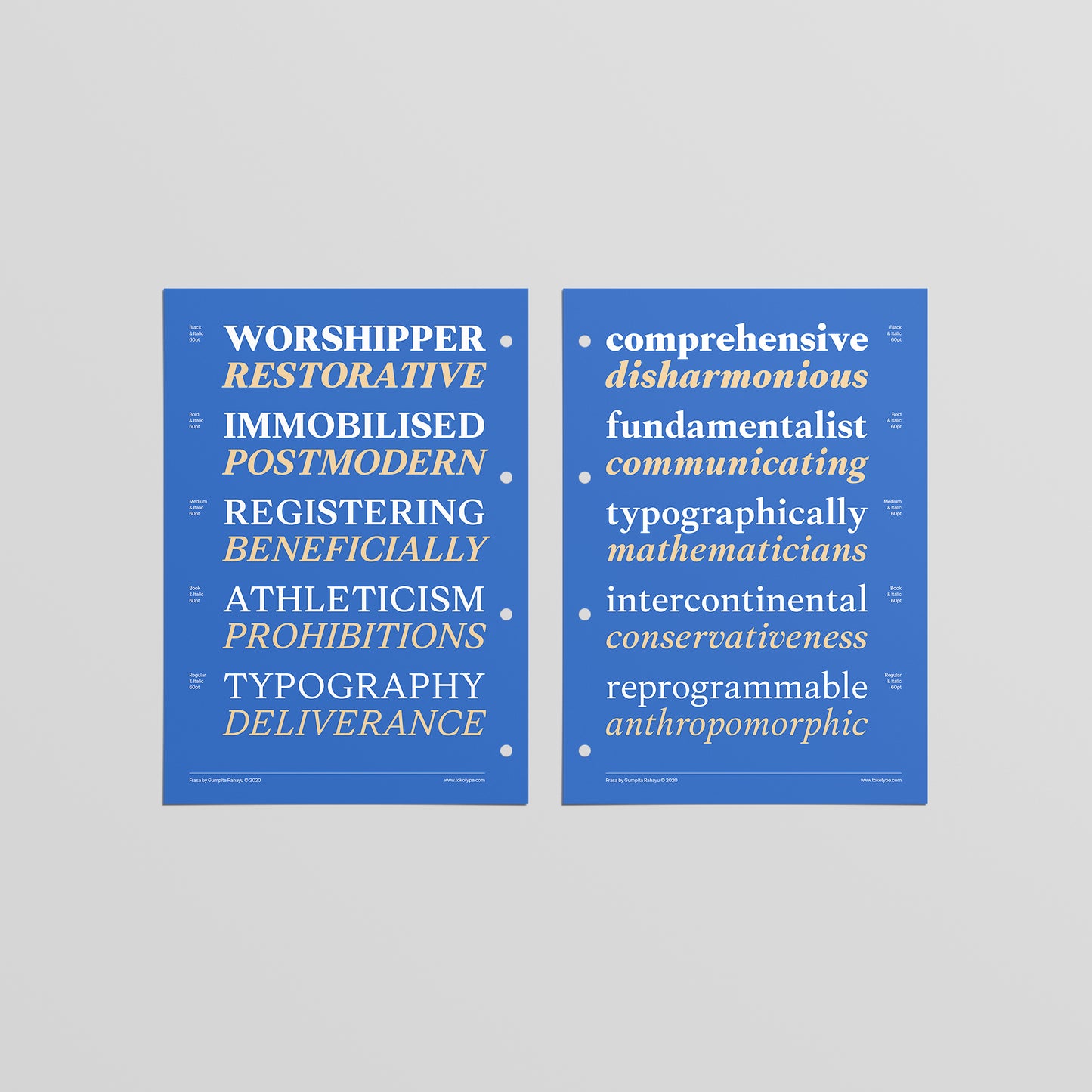 Frasa Type Specimen Sheets