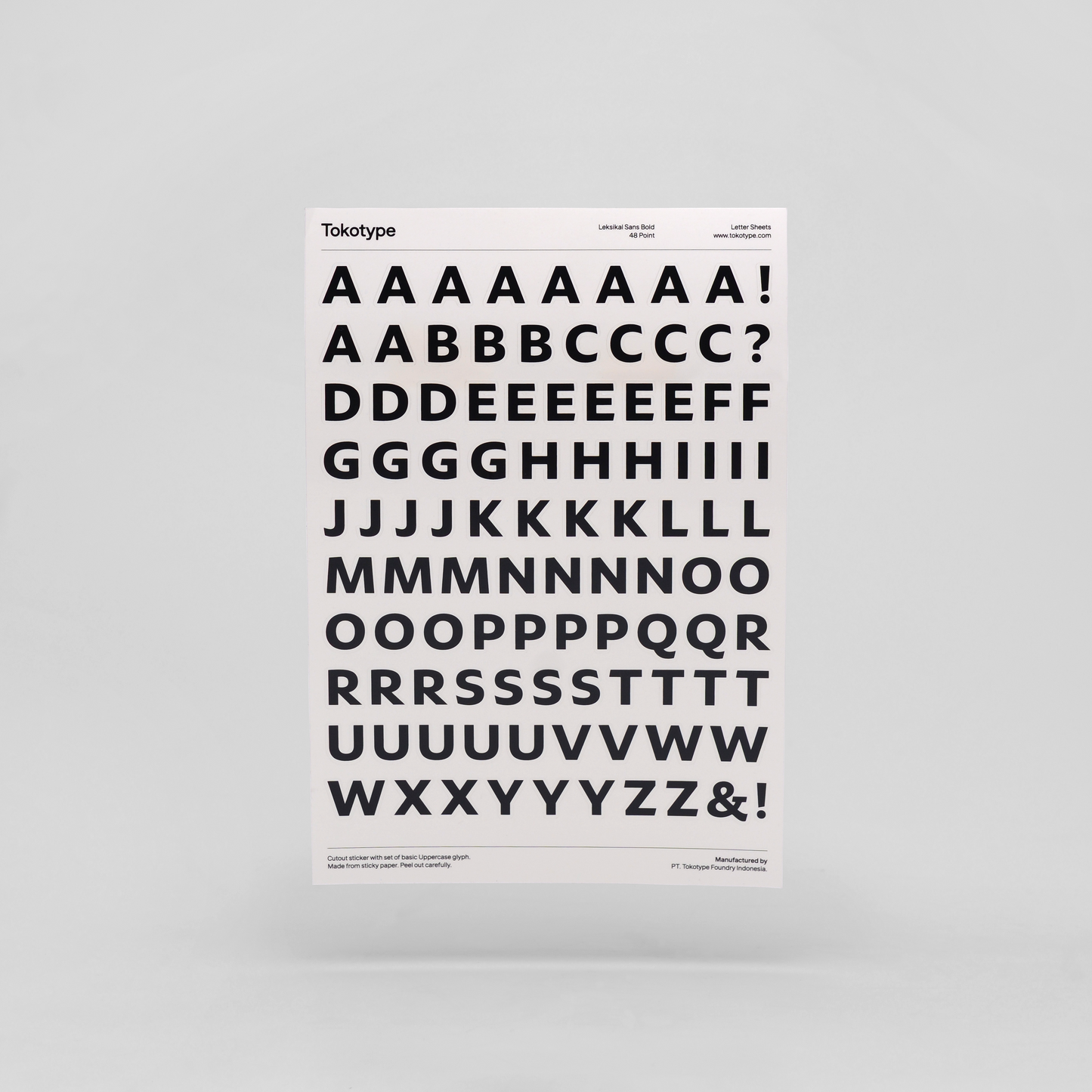 Letter Sheets Sticker