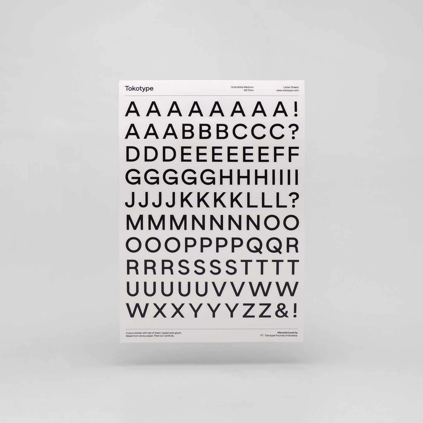 Letter Sheets Sticker