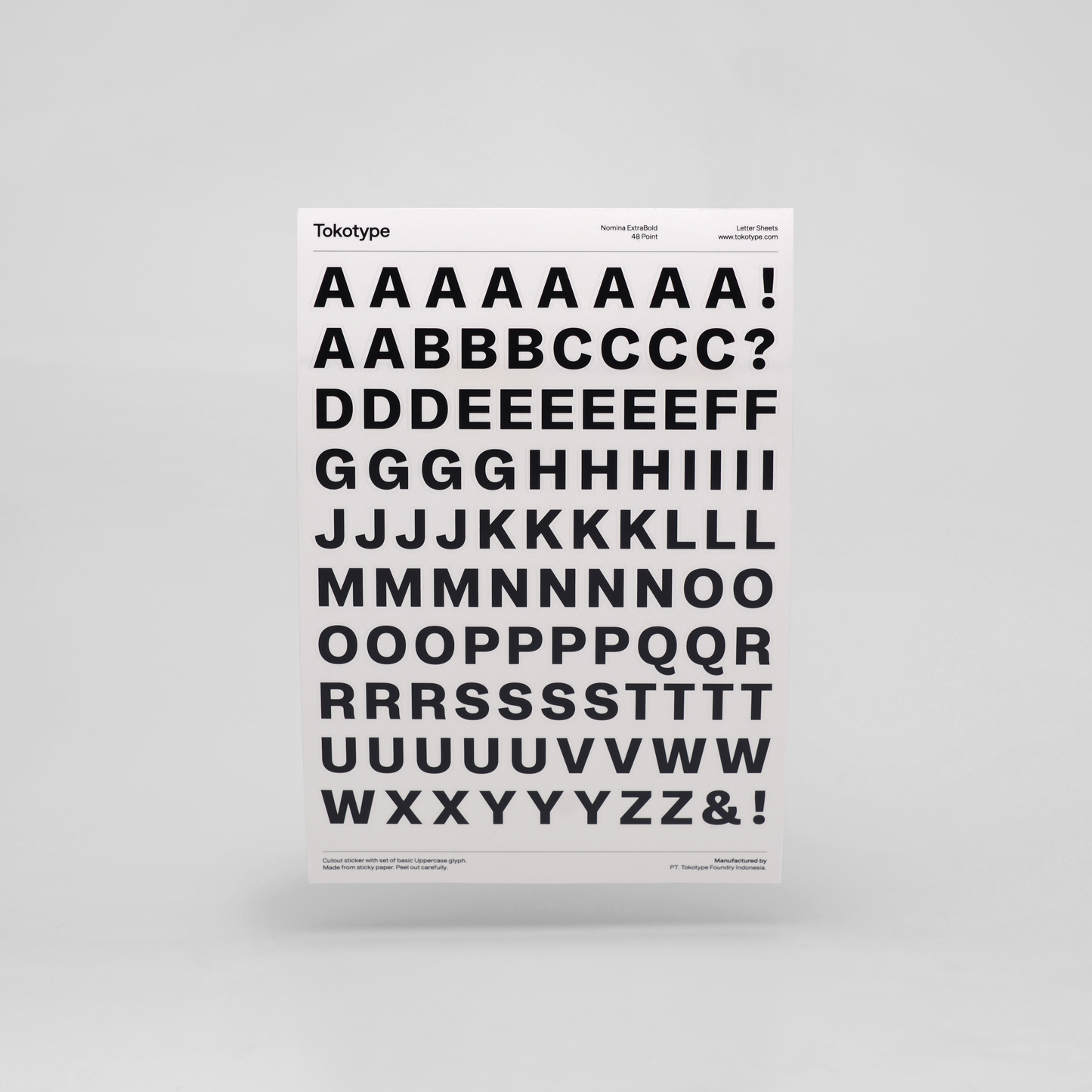 Letter Sheets Sticker