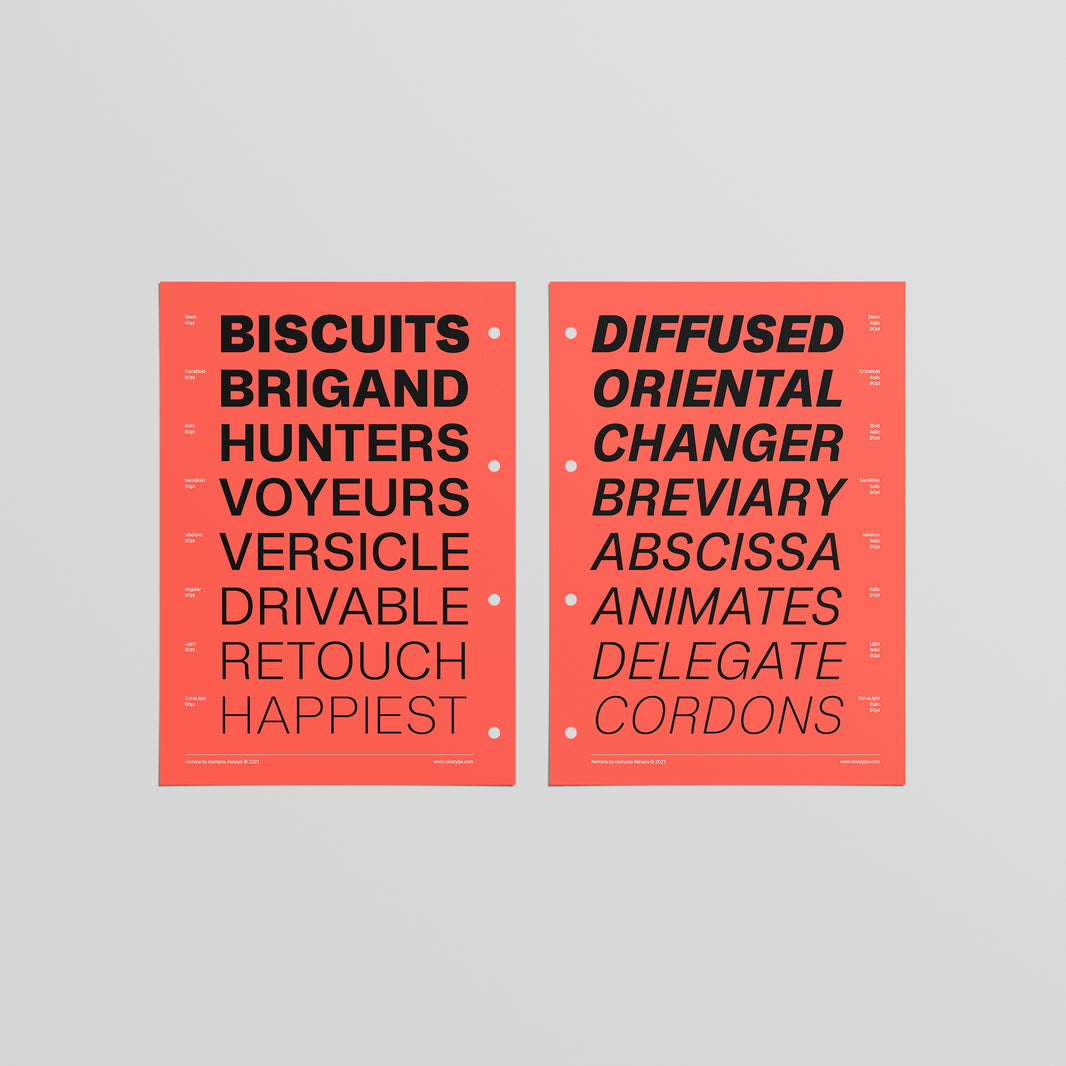 Nomina Type Specimen Sheets